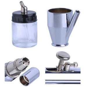 0.35 mm Mini Airbrush Kit Air Compressor Dual Action Siphon Feed Tattoo Nail Art - Trend Times Toy Stores