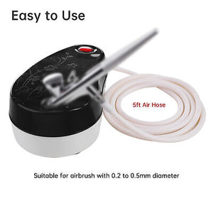 0.3 mm Mini Airbrush Kit w/ Air Compressor Dual-Action Gravity Feed Tattoo Nail - Trend Times Toy Stores