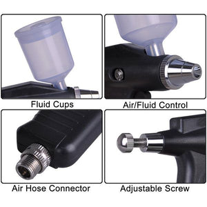 0.5mm Pistol Trigger Gravity Feed Airbrush Paint Gun - Trend Times Toy Stores