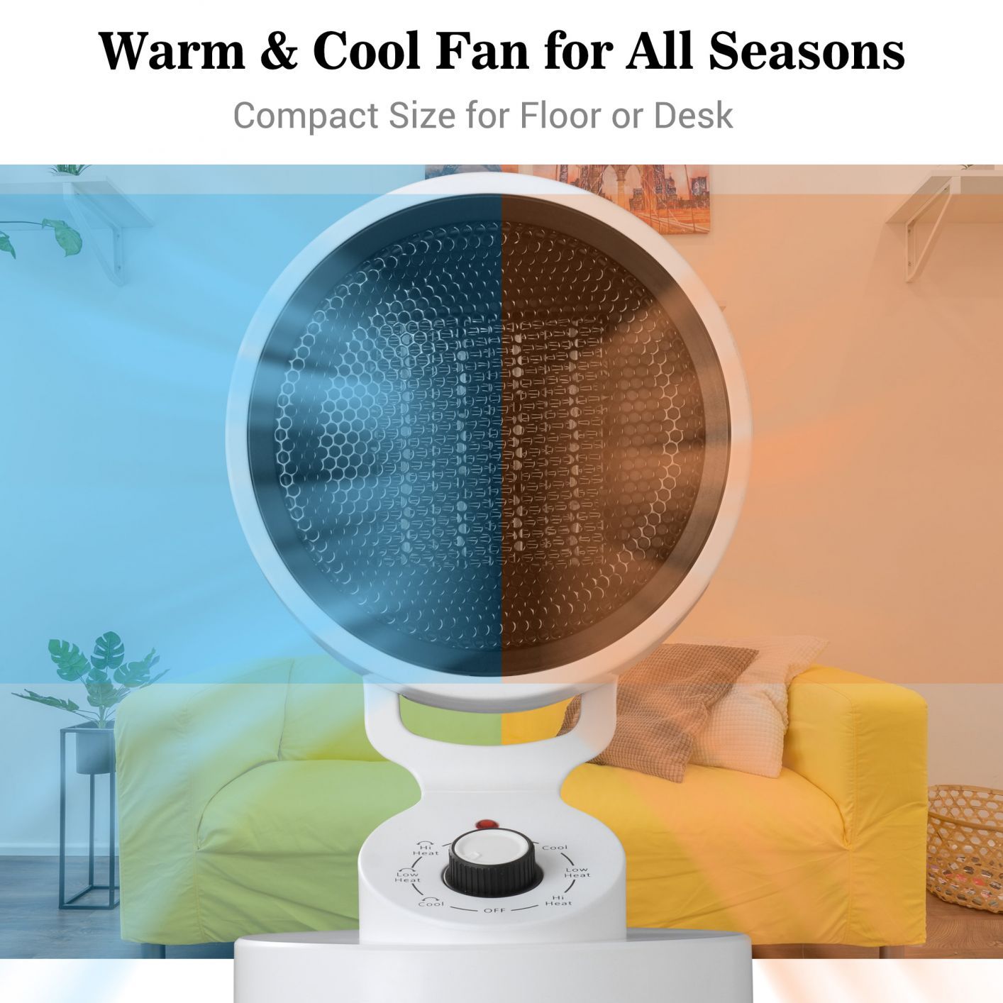 1/2/4 Pack 1500W PTC Oscillating Ceramic Heater Fan Overheat Protection 1500W, 1 Pack - Trend Times Toy Stores