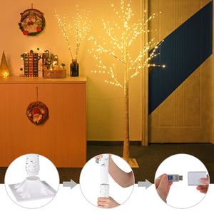 1/2/4 Pack 6 Ft Lighted Birch Tree 305 LED Battery Operated Christmas Dcor 1pcs - Trend Times Toy Stores