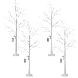 1/2/4 Pack 6 Ft Lighted Birch Tree 305 LED Battery Operated Christmas Dcor 4pcs - Trend Times Toy Stores
