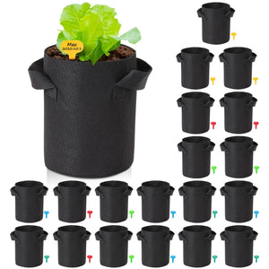 1-25 Gallon Grow Bags Garden Fabric Pot Container Non-Woven Aeration Plant 1 Gallon-20 Packs - Trend Times Toy Stores