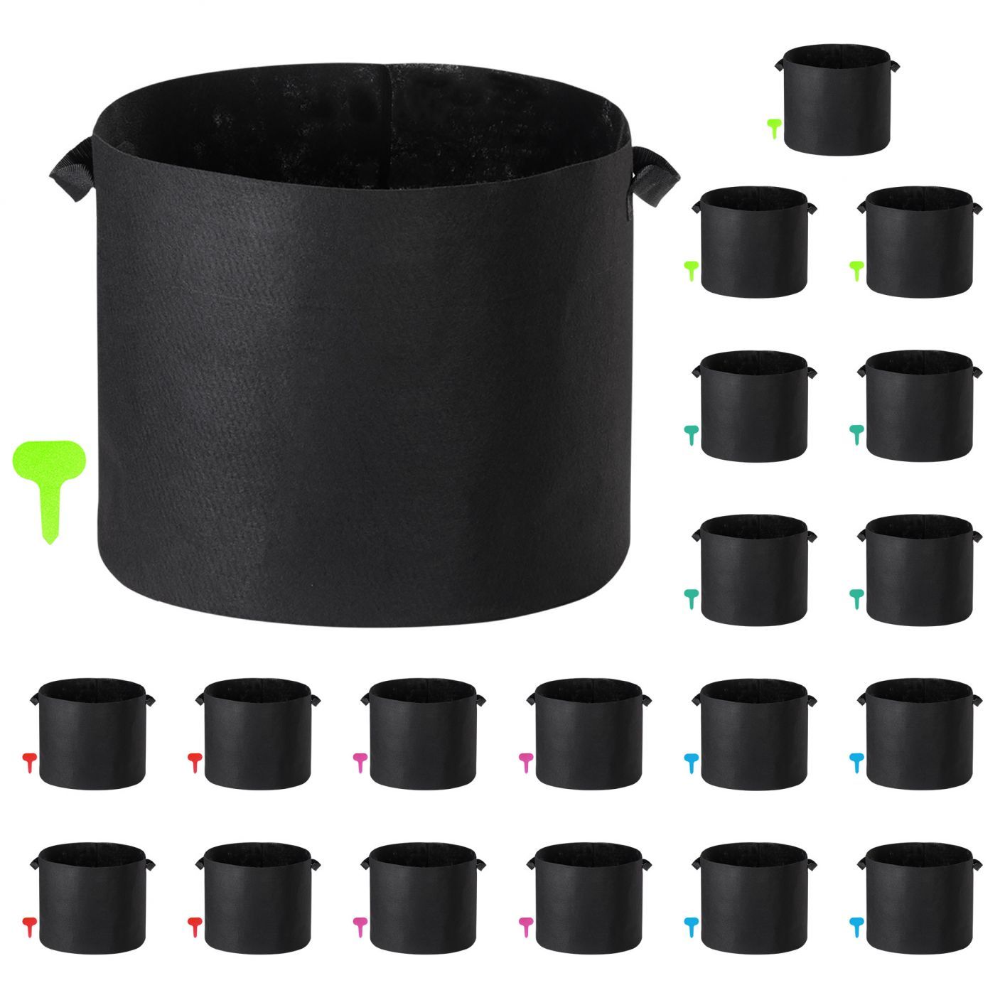 1-25 Gallon Grow Bags Garden Fabric Pot Container Non-Woven Aeration Plant 20 Gallon-20 Packs - Trend Times Toy Stores