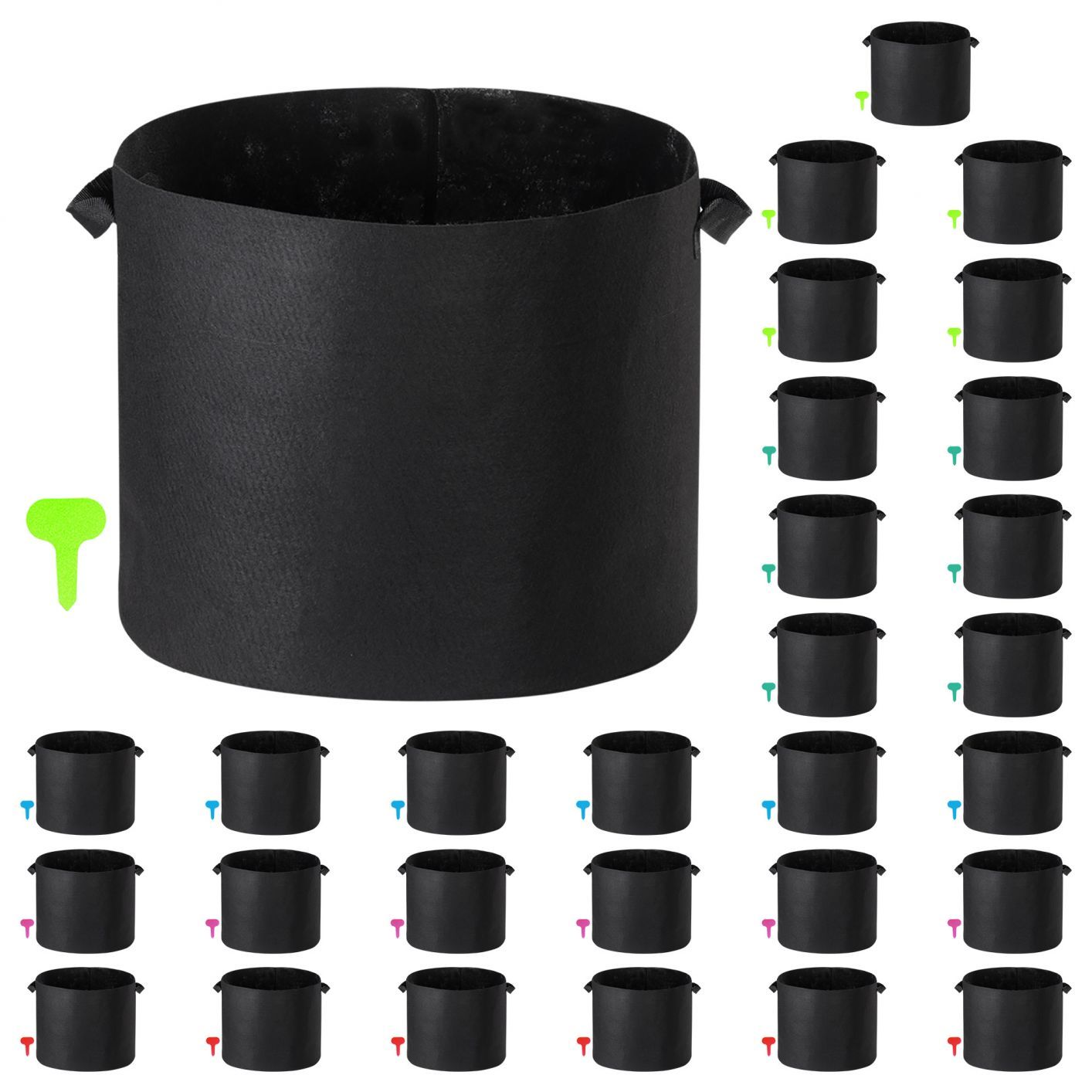 1-25 Gallon Grow Bags Garden Fabric Pot Container Non-Woven Aeration Plant 20 Gallon-30 Packs - Trend Times Toy Stores
