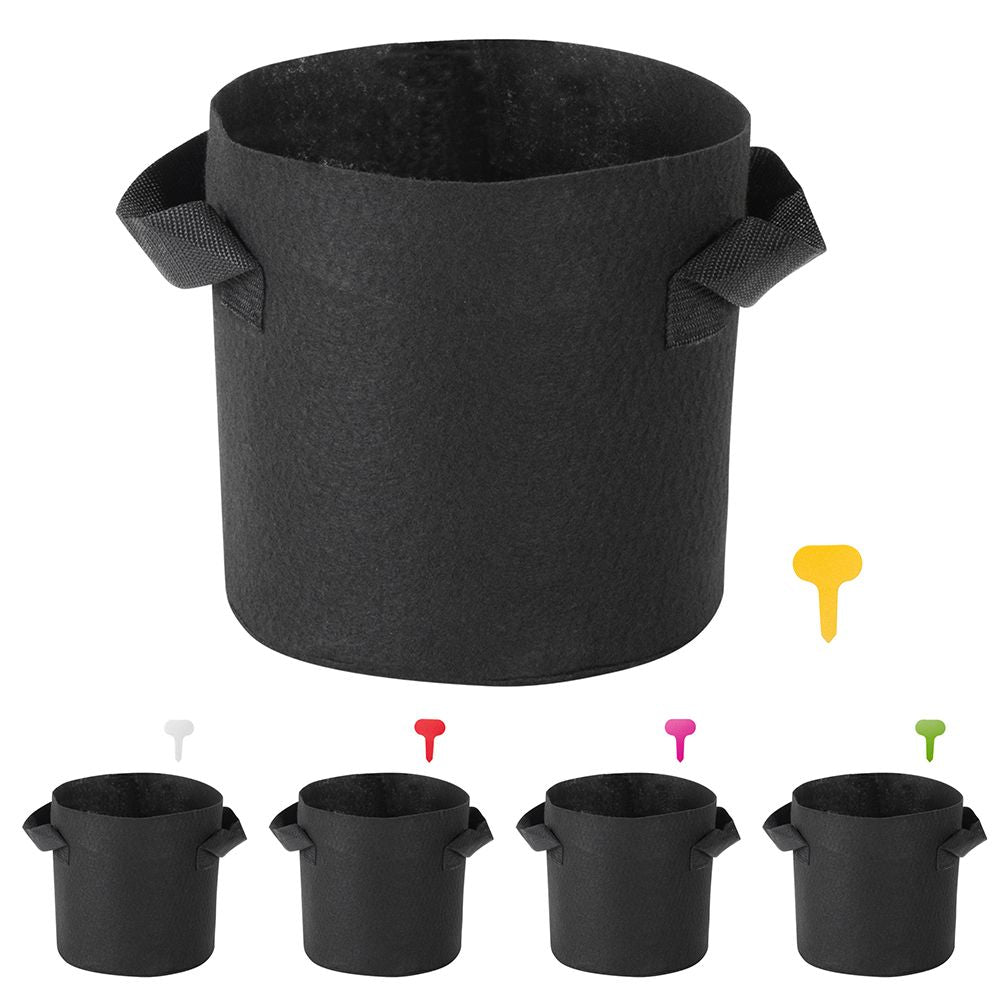 1-25 Gallon Grow Bags Garden Fabric Pot Container Non-Woven Aeration Plant 3 Gallon-5 Packs - Trend Times Toy Stores