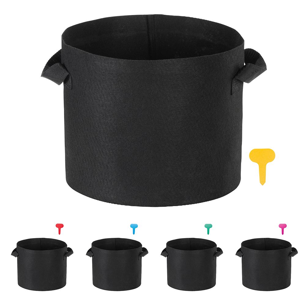 1-25 Gallon Grow Bags Garden Non-Woven Aeration Plant Fabric Pot Container 5 Gallon-5 Packs - Trend Times Toy Stores