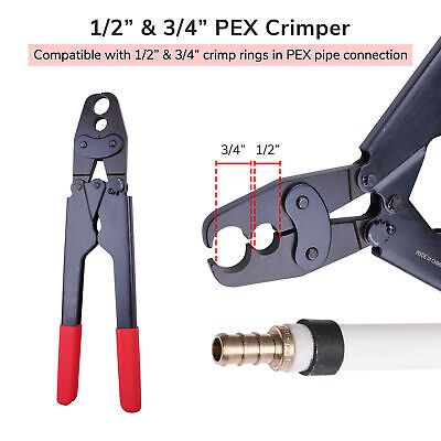 1/2" 3/4" PEX Pipe Crimper Copper Crimp Ring Clamps Cinch Tool Go/no Go Gauge - Trend Times Toy Stores