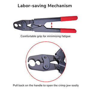 1/2" 3/4" PEX Pipe Crimper Copper Crimp Ring Clamps Cinch Tool Go/no Go Gauge - Trend Times Toy Stores