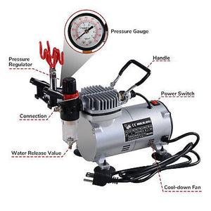 1/6 HP Airbrush Compressor Kit 3 Airbrush Painting Tattoo Nail Art Decoration - Trend Times Toy Stores