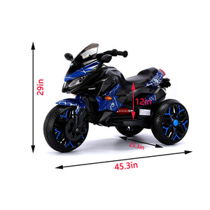 12V Electric 3-Wheel Ride-On Motorcycle for Kids Ages 3-6 with Adjustable Speed 1.8-3.2 MPH Trend Times 1