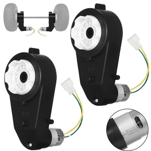 Pair of 12V High-Speed 40000rpm Gearbox Motors with Wheels for Kids Electric Ride-On Cars Trend Times 2