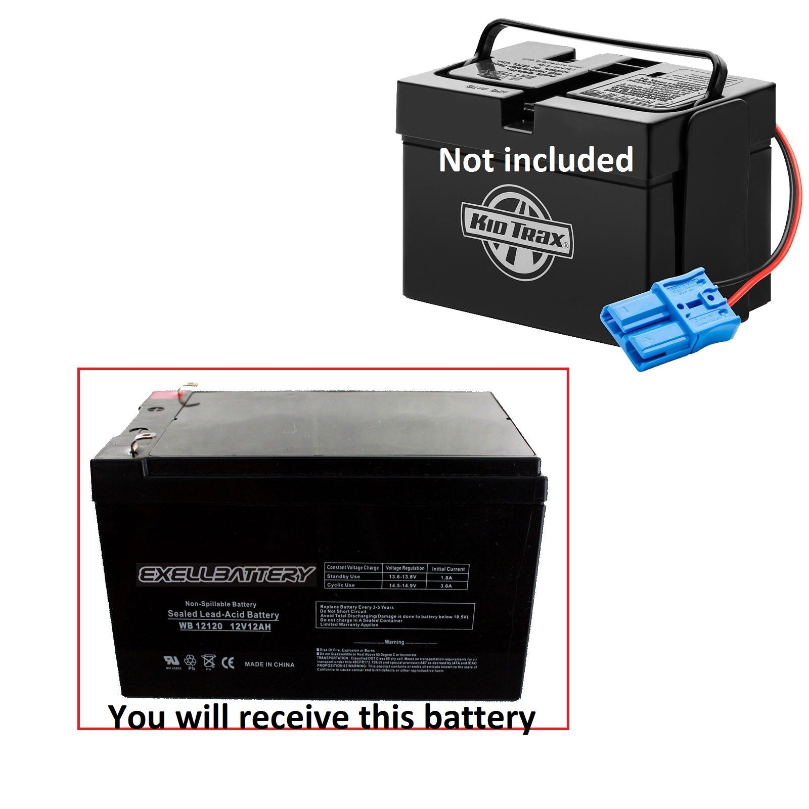 Replacement 12V Battery for Kid Trax Dodge Ram Charger Police Car Mercedes Toy Vehicle Trend Times 0