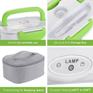 1.5L Electric Lunch Box Food Warmer Heater 304 Container 12V/24V Car Home Set - Trend Times Toy Stores