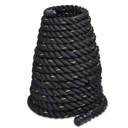 1.5"x75' Poly Undulation Battling Workout Rope Black - Trend Times Toy Stores