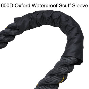 1.5"x75' Poly Undulation Battling Workout Rope Black - Trend Times Toy Stores