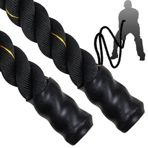1.5"x75' Poly Undulation Battling Workout Rope Black - Trend Times Toy Stores