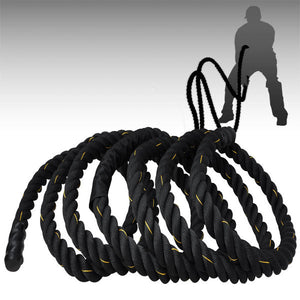 1.5"x75' Poly Undulation Battling Workout Rope Black - Trend Times Toy Stores