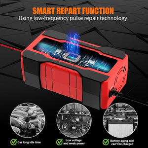 10 Amp Auto Battery Charger for 12V and 24V Cars, Motorcycles, Trucks, and Vans Trend Times 2