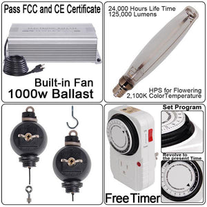 1000 Watt Air Cool Tube Electronic Ballast HPS Grow Light - Trend Times Toy Stores