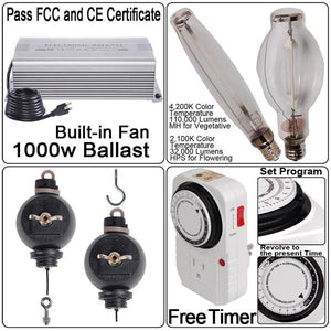 1000 Watt Air Cool Tube Electronic Ballast HPS MH Grow System - Trend Times Toy Stores