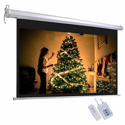 100" Electric Projector Screen 16:9 Remote Control Movie Film Theater Projection - Trend Times Toy Stores