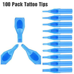 100 Piece Tattoo Tips Tubes 10 Sizes Disposable for Needles Round Diamond Flat - Trend Times Toy Stores