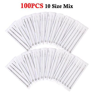 100pcs Tattoo Needles Disposable Sterile Mixed Size 3 5 7 9 RL 5 7 9 RS 5 7 9 M1 - Trend Times Toy Stores