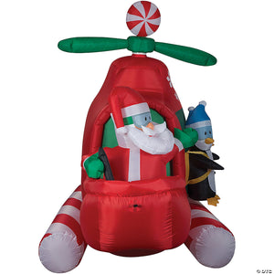 108" Blow Up Inflatable Animated Helicopter Outdoor Yard Decoration - Trend Times Toy Stores