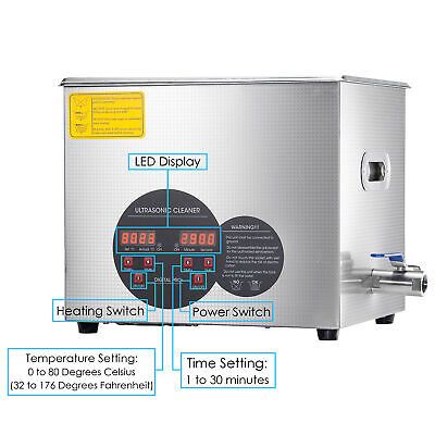 10L Stainless Steel Ultrasonic Cleaner Heater w/ Timer Bracket Jewelry Cleaning - Trend Times Toy Stores