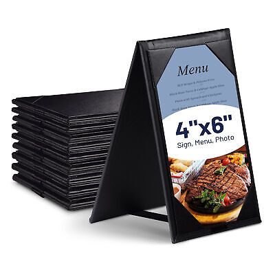 10Pcs 4"x 6" Double-sided Table Tent Holder Menu Holder A-Frame Restaurant Black - Trend Times Toy Stores