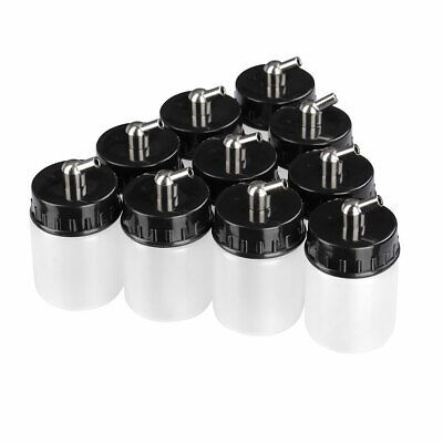 10Pcs Airbrush Pigment Bottles Single Action Jars Lid Siphon Feed Paint Cup 22cc - Trend Times Toy Stores