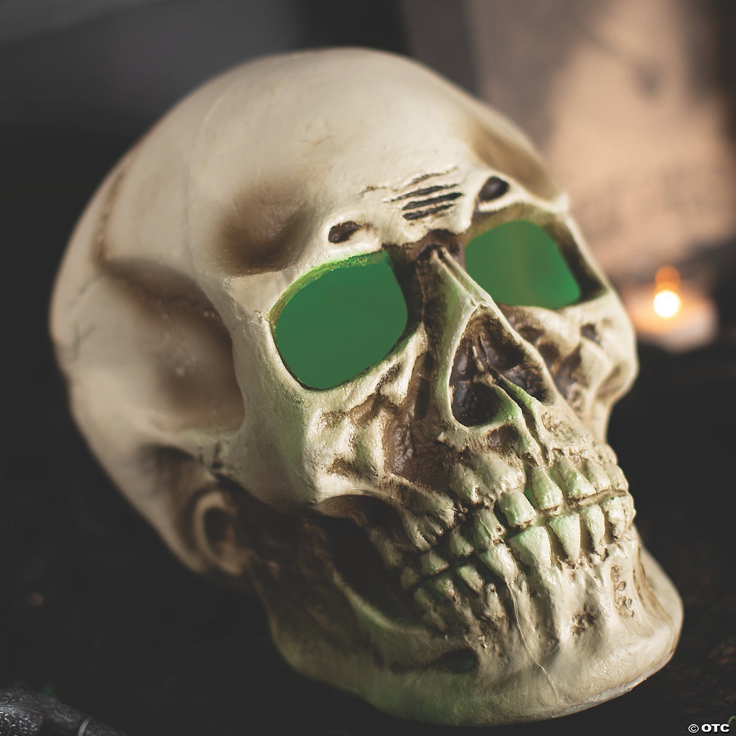 10 3/4" x 12 1/2" Giant Light-Up Skull Plastic Halloween Decoration - Trend Times Toy Stores