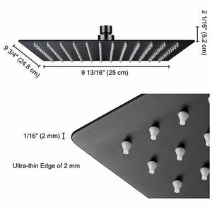 10" Adjustable Bathroom Rain Shower Head Stainless Steel Square Top Spray Home - Trend Times Toy Stores