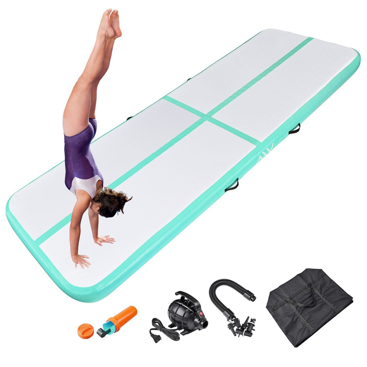 10 Ft Air Mat Track Inflatable Tumbling Mat Gymnastics Fitness Green - Trend Times Toy Stores
