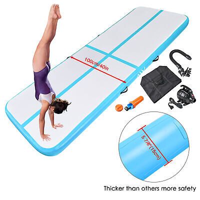 10 Ft Air Mat Track Inflatable Tumbling Mat Gymnastics Training Fitness Blue - Trend Times Toy Stores
