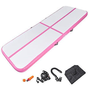 10 Ft Air Mat Track Inflatable Tumbling Mat Gymnastics Training Fitness Pink - Trend Times Toy Stores