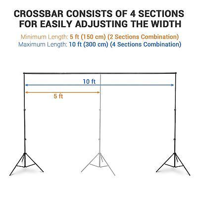 10 Ft Background Backdrop Support Stand & Halloween Pumpkin String Light Kit - Trend Times Toy Stores