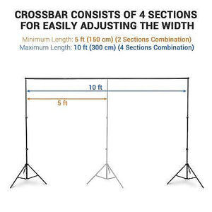 10 Ft Background Backdrop Support Stand & Halloween White Ghost String Light Kit - Trend Times Toy Stores