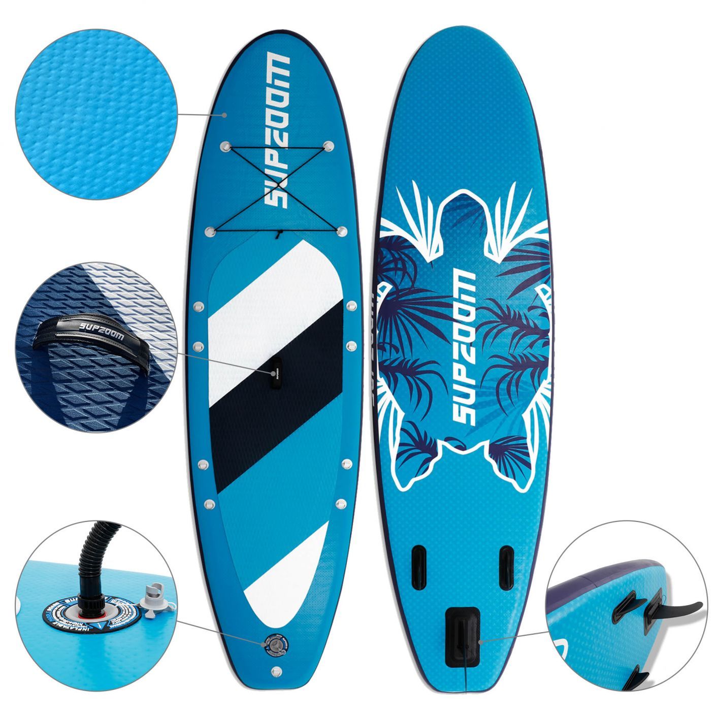 10 Ft Inflatable Stand Up Paddle Board Kit SUP Pump Backpack Surfing Adult Youth Blue - Trend Times Toy Stores