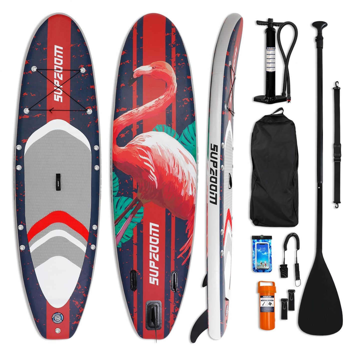 10 Ft Inflatable Stand Up Paddle Board Kit SUP Pump Backpack Surfing Adult Youth Red - Trend Times Toy Stores