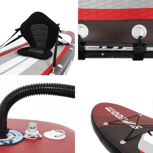 10 Ft Inflatable Stand Up Paddle Board Kit SUP Pump Backpack Surfing Adult Youth Red & Brown - Trend Times Toy Stores