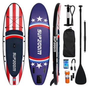 10 Ft Inflatable Stand Up Paddle Board Kit SUP Pump Backpack Surfing Adult Youth Red & Purple - Trend Times Toy Stores