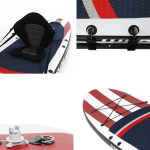 10 Ft Inflatable Stand Up Paddle Board Kit SUP Pump Backpack Surfing Adult Youth Red & Purple - Trend Times Toy Stores