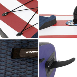 10 Ft Inflatable Stand Up Paddle Board Kit SUP Pump Backpack Surfing Adult Youth Red & Purple - Trend Times Toy Stores