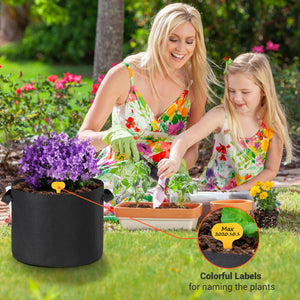 10 Gallon Grow Bags Fabric w/ Handles Gardening Planter Pot for Fruit Vegetable 10 Packs - Trend Times Toy Stores