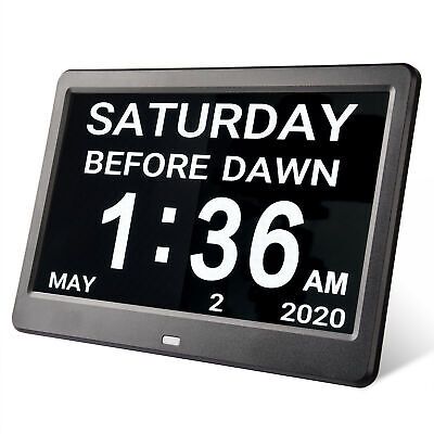 10" LCD Digital Calendar Alarm Clock Snooze Dementia Display Hotel Home Office - Trend Times Toy Stores