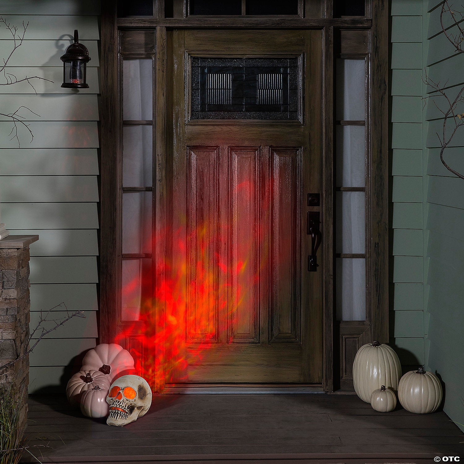 10" Lightshow<sup>®</sup>Fire & Ice™ Flaming Skull Projection Light Halloween Decoration - Trend Times Toy Stores