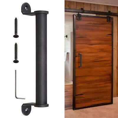 10" Matte Black Sliding Barn Door Cylindrical Handle Cast Iron Pull Gate Cabinet - Trend Times Toy Stores