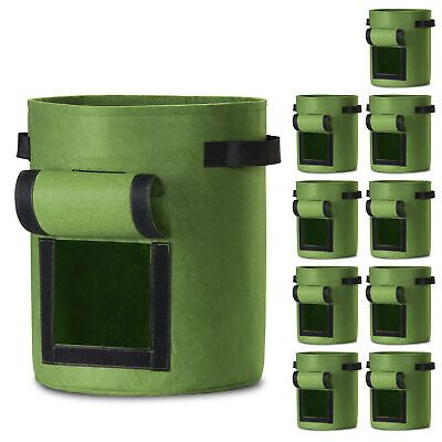 10 Pack LAGarden 5 Gallon Potato Planting Bag Observation Harvest Window Home - Trend Times Toy Stores